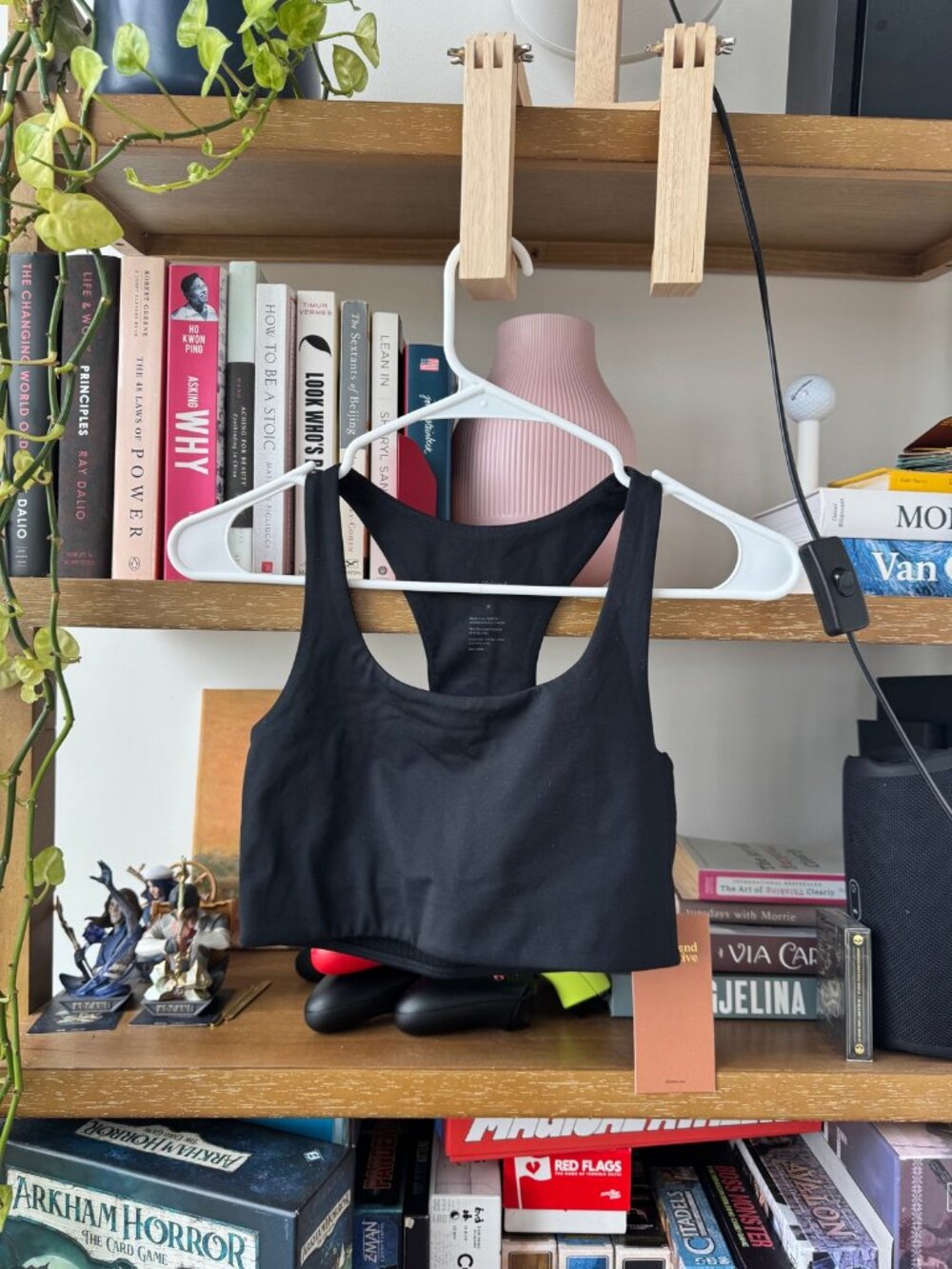 Girlfriend Collective Black Racerback Sports Bra Size M